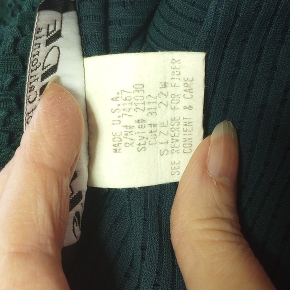 Sharade of California Hunter Green 2-Piece Plus Size Maxi Dress, Size 22W - Picture 8 of 10